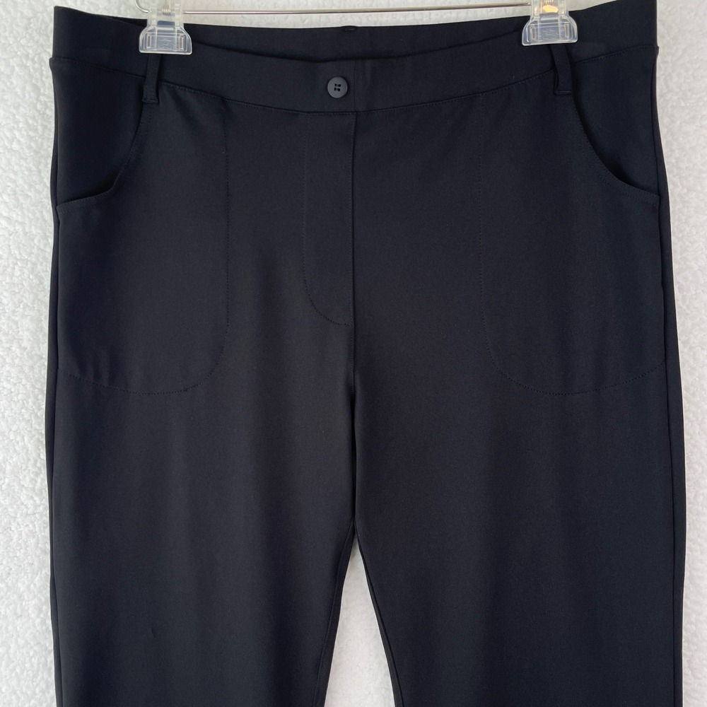 Yogipace Womens XXL Black Performance Straight Leg Pants Moisture Wicking NWT